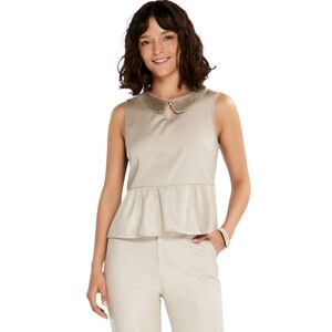 H&M Peter Pan Collar Top Sequins Detail Size 12